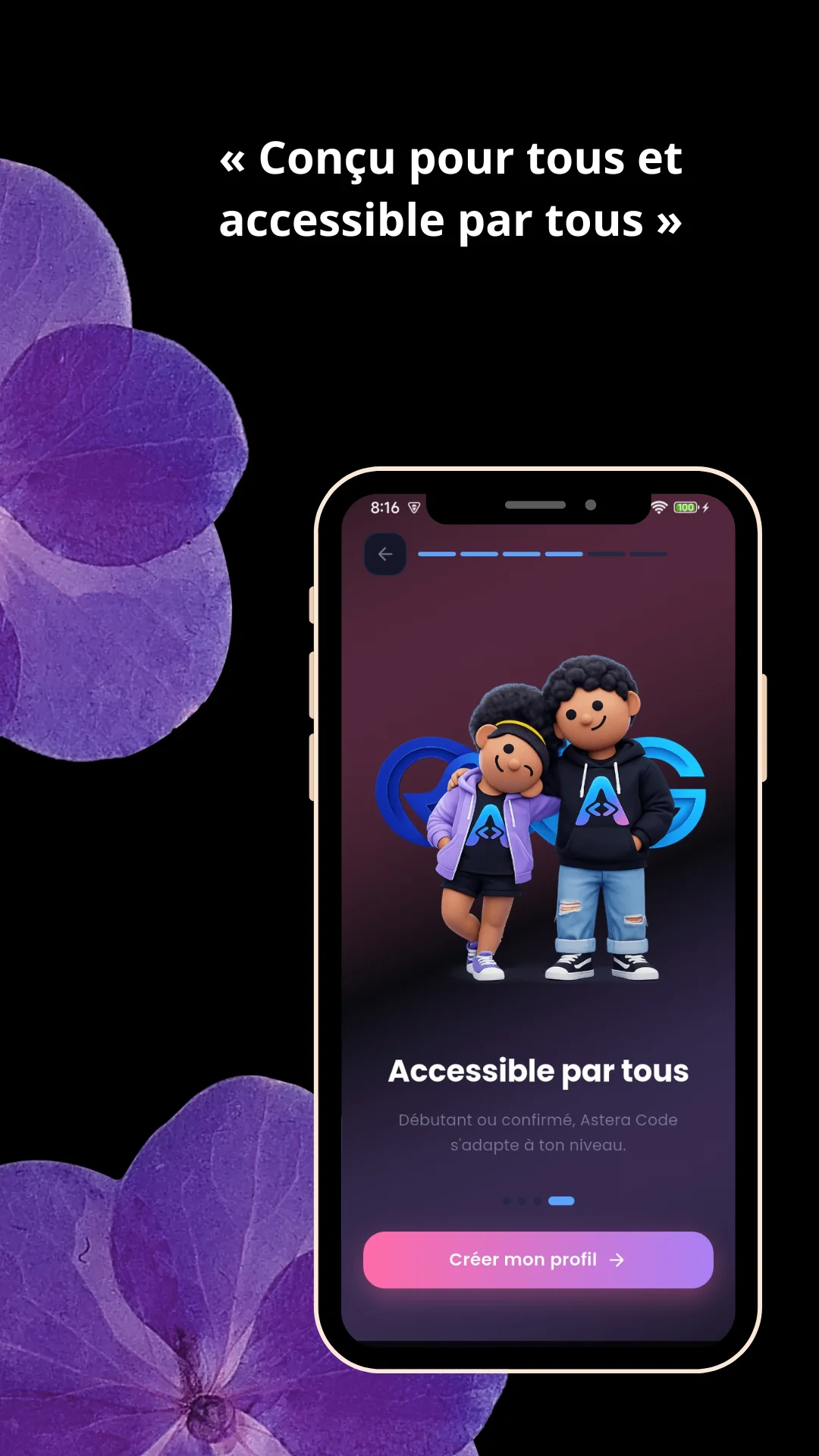 Aperçu de l'application Astera Code